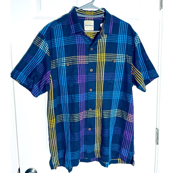 Tommy Bahama Other - Tommy Bahama Island Zone Shirt Blue Plaid Short Sleeve Men’s Sz Large #2